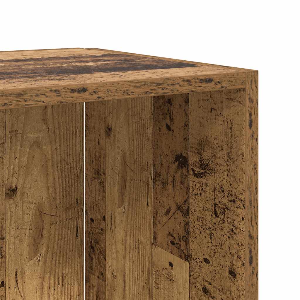 vidaXL Eckregal Altholz-Optik 33x33x132 cm Holzwerkstoff
