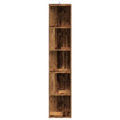 vidaXL Eckregal Altholz-Optik 33x33x165 cm Holzwerkstoff