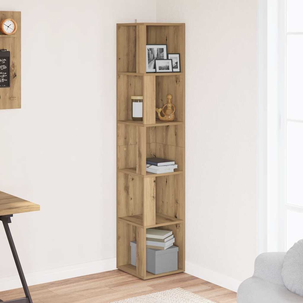 vidaXL Eckregal Artisan-Eiche 33x33x165 cm Holzwerkstoff