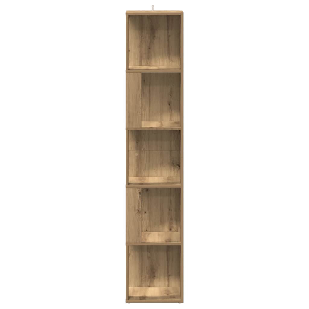 vidaXL Eckregal Artisan-Eiche 33x33x165 cm Holzwerkstoff