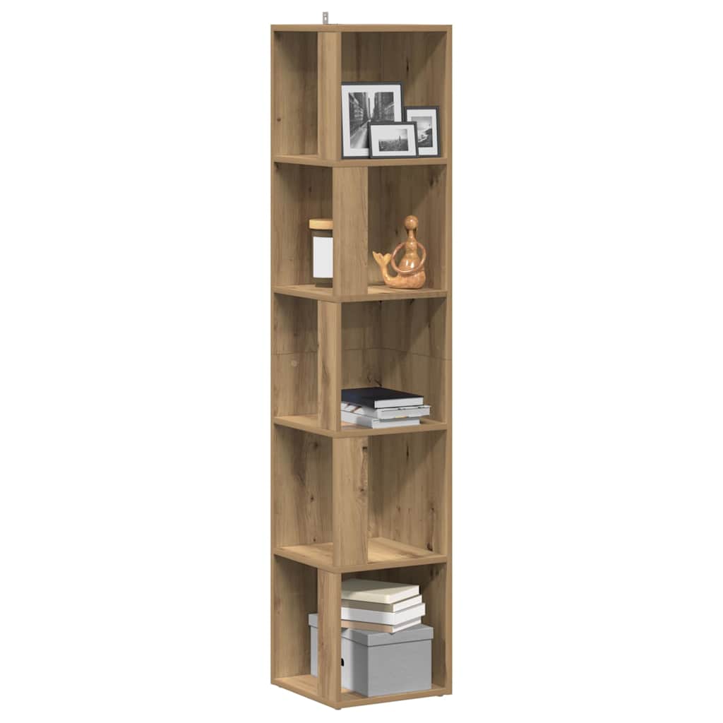 vidaXL Eckregal Artisan-Eiche 33x33x165 cm Holzwerkstoff