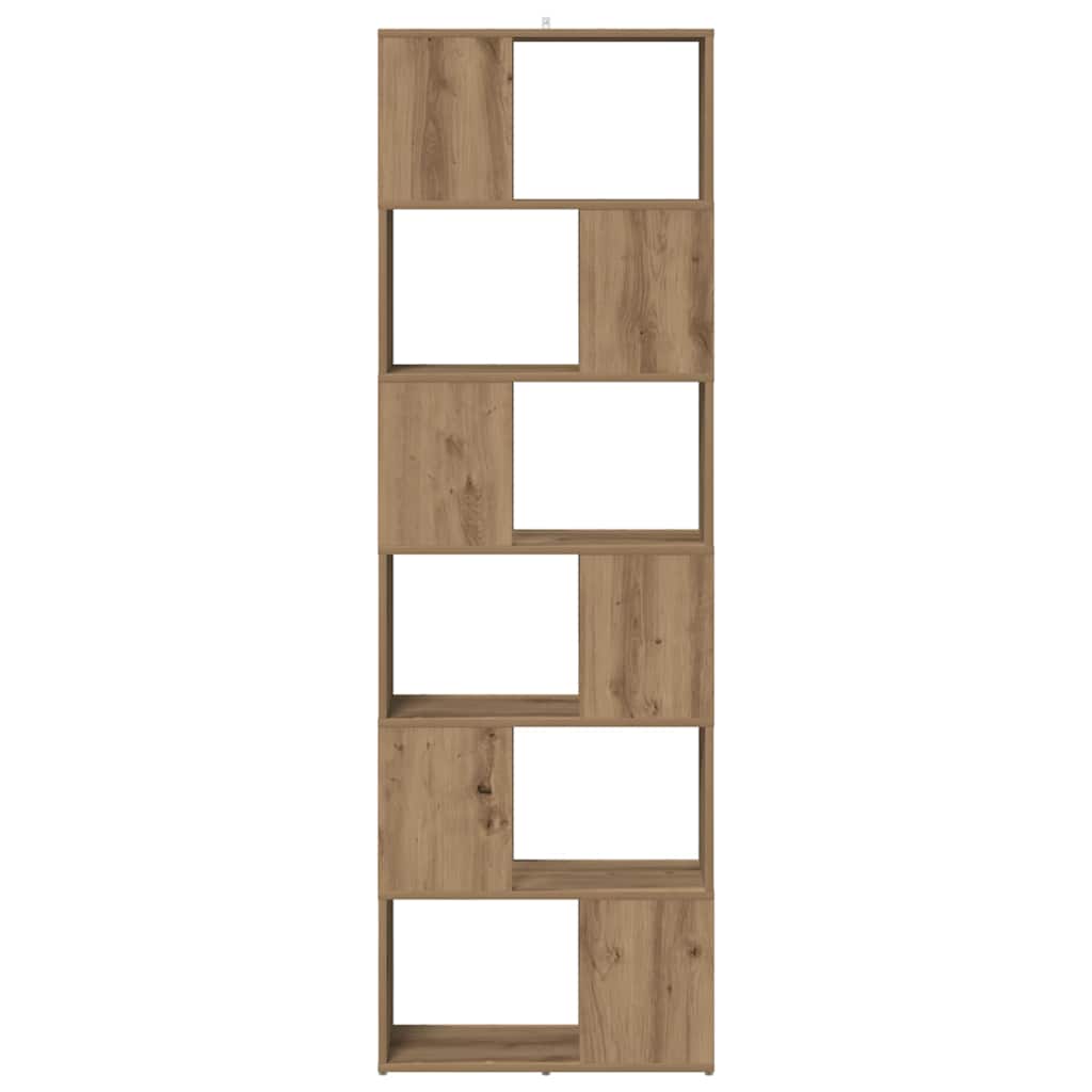 vidaXL Bücherregal/Raumteiler Artisan-Eiche 60x24x186 cm