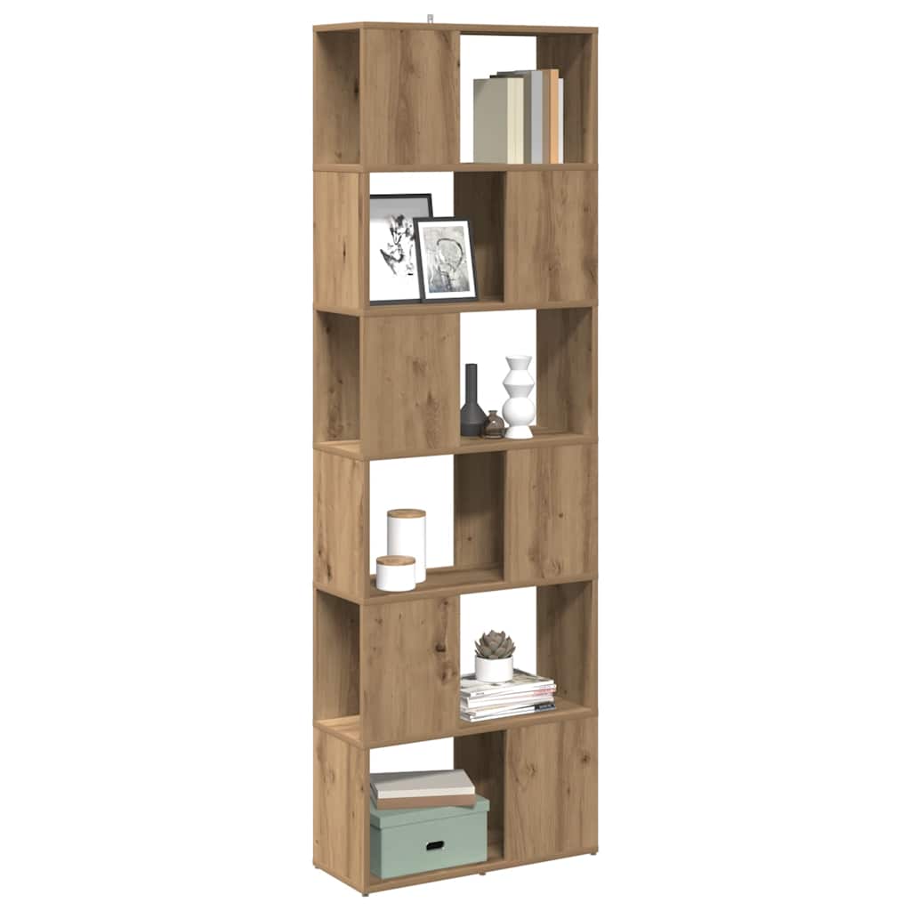 vidaXL Bücherregal/Raumteiler Artisan-Eiche 60x24x186 cm