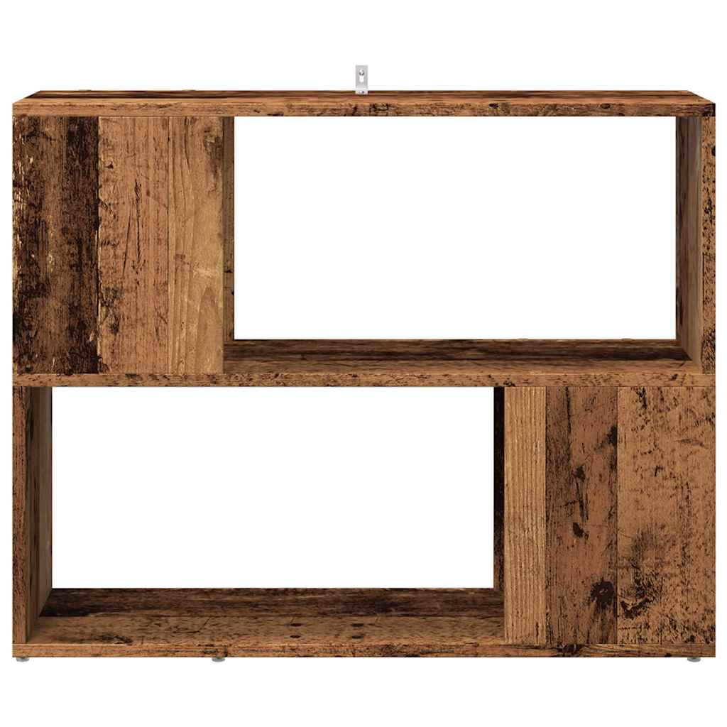 vidaXL Bücherregal/Raumteiler Altholz-Optik 80x24x63 cm
