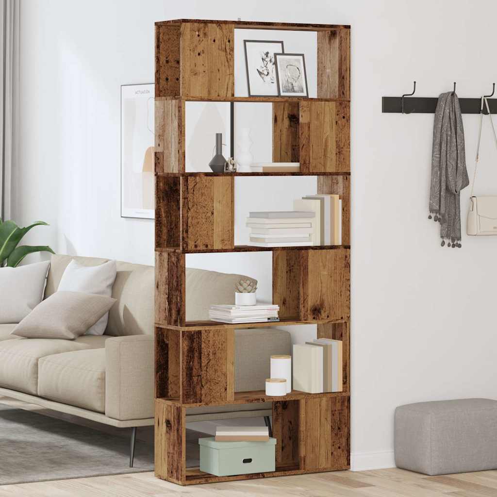 vidaXL Étagère/Séparateur de pièce aspect bois recyclé 80x24x186 cm