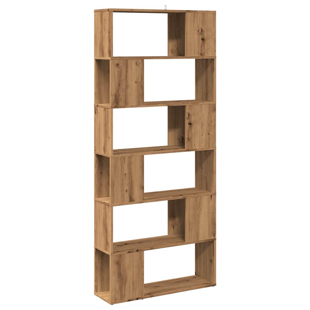 vidaXL Bibliothèque/Séparateur de pièce Chêne Artisan 80x24x186 cm