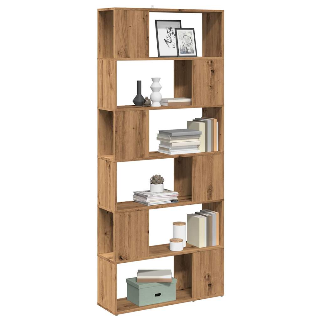 vidaXL Bibliothèque/Séparateur de pièce Chêne Artisan 80x24x186 cm