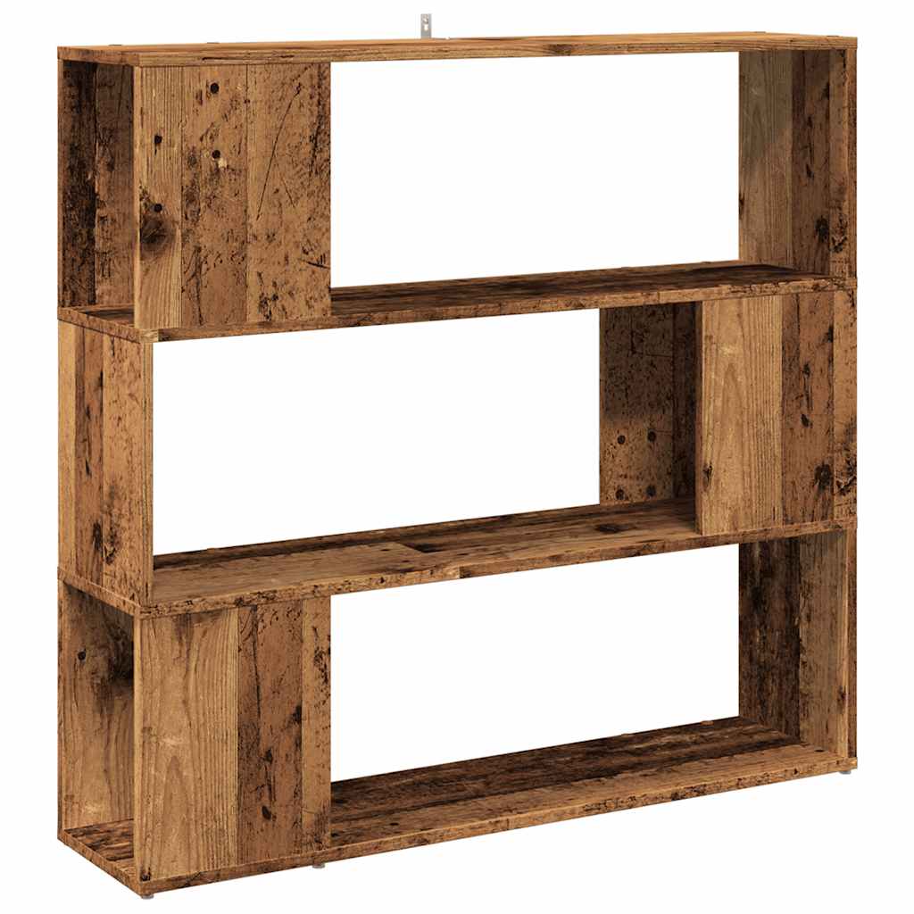 vidaXL Bücherregal/Raumteiler Altholz-Optik 100x24x94 cm