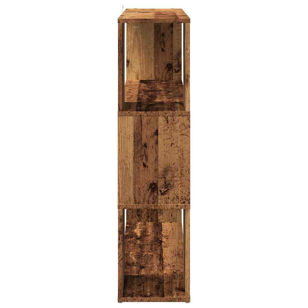 vidaXL Bücherregal/Raumteiler Altholz-Optik 100x24x94 cm