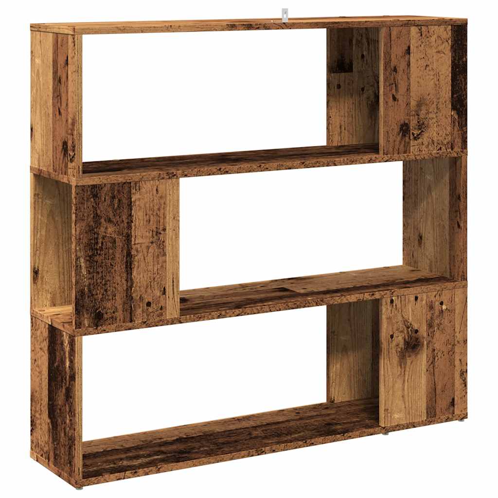 vidaXL Bücherregal/Raumteiler Altholz-Optik 100x24x94 cm