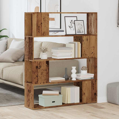 vidaXL Bibliothèque/séparateur de pièce aspect bois de récupération 100x24x124,5 cm