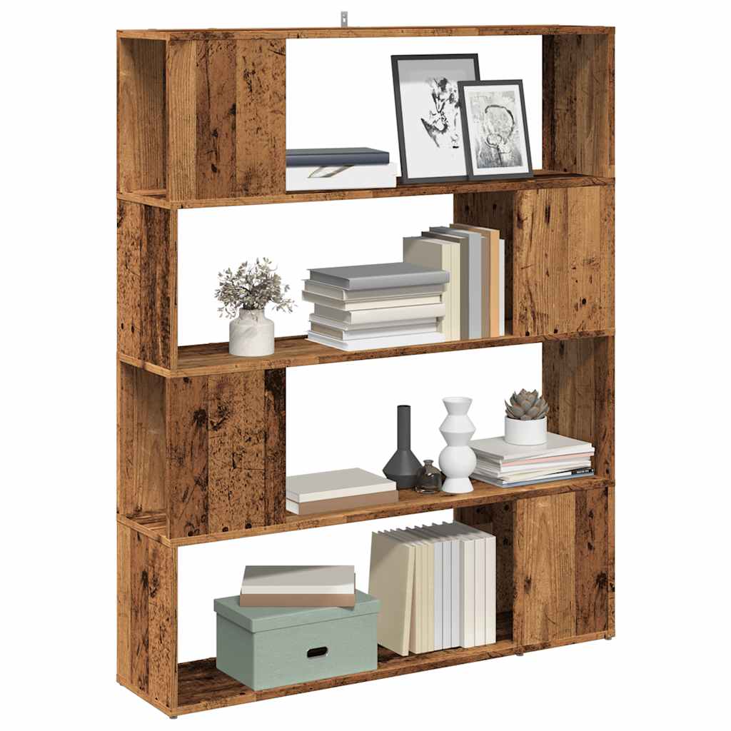 vidaXL Bibliothèque/séparateur de pièce aspect bois de récupération 100x24x124,5 cm