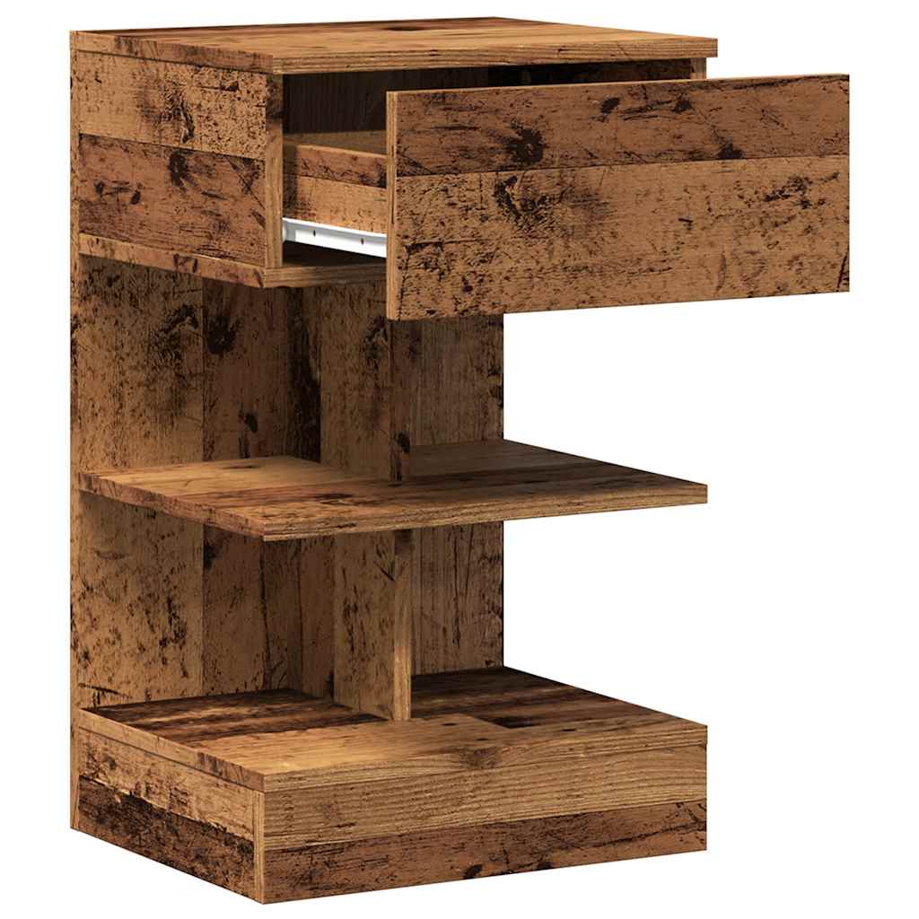 vidaXL Nachttisch Altholz-Optik 40x35x65 cm Holzwerkstoff