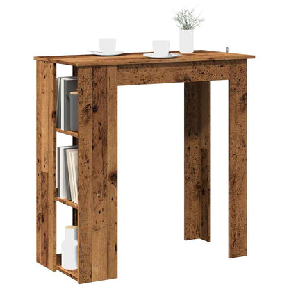 Bartisch mit Regal Altholz-Optik 102x50x103,5 cm Holzwerkstoff