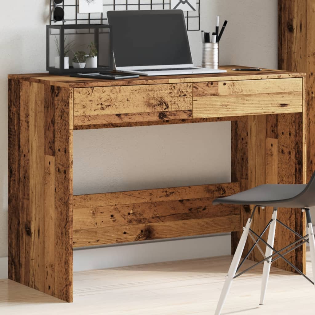 vidaXL Bureau aspect bois de récupération 101x50x76,5 cm Bois d'ingénierie