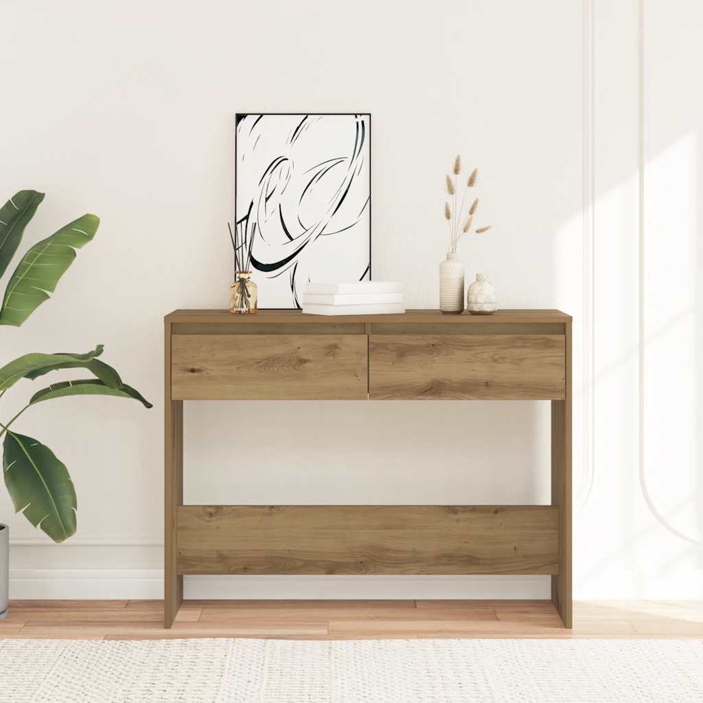 vidaXL Konsolentisch Artisan-Eiche 100x35x76,5 cm Holzwerkstoff