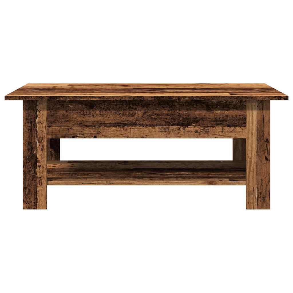 vidaXL Table basse aspect bois de récupération 102x55x42 cm bois d'ingénierie