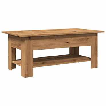 vidaXL Table basse chêne artisan 102x55x42 cm, bois d'ingénierie