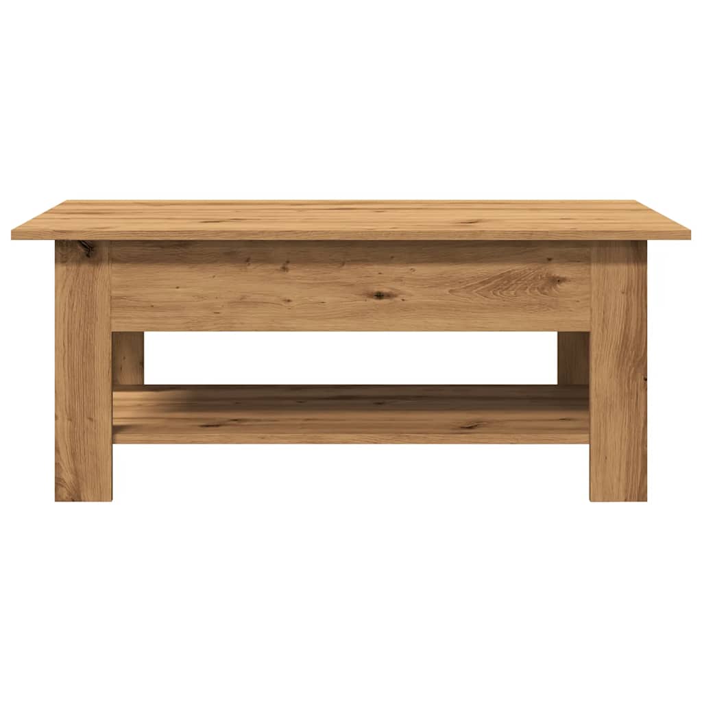 vidaXL Table basse chêne artisan 102x55x42 cm, bois d'ingénierie