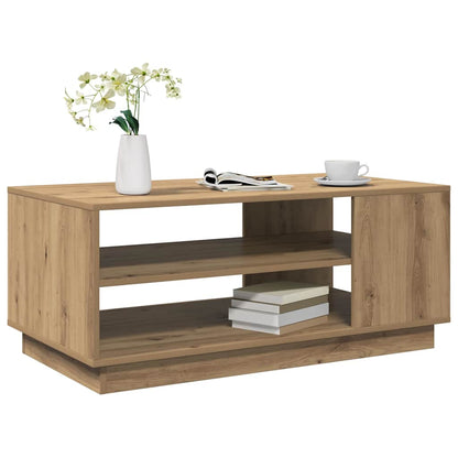 vidaXL Table basse Chêne artisan 102x55x43 cm Bois d'ingénierie