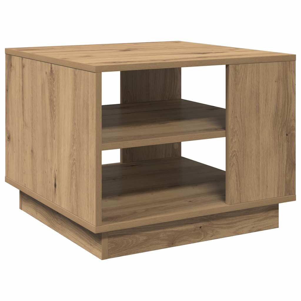 vidaXL Table basse en bois d'ingénierie chêne artisanat 55x55x42 cm