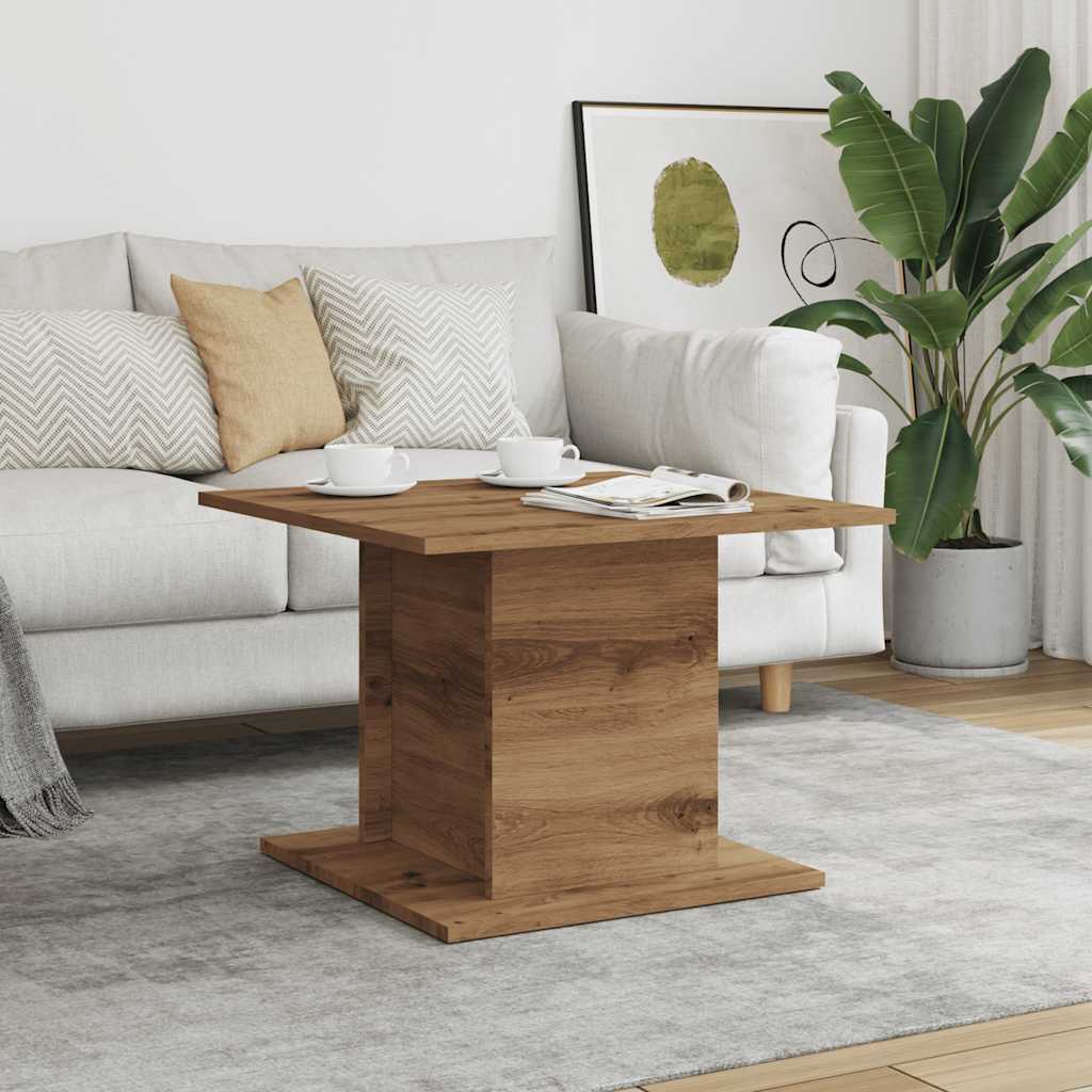 vidaXL Couchtisch Artisan-Eiche 55,5x55,5x40 cm Holzwerkstoff