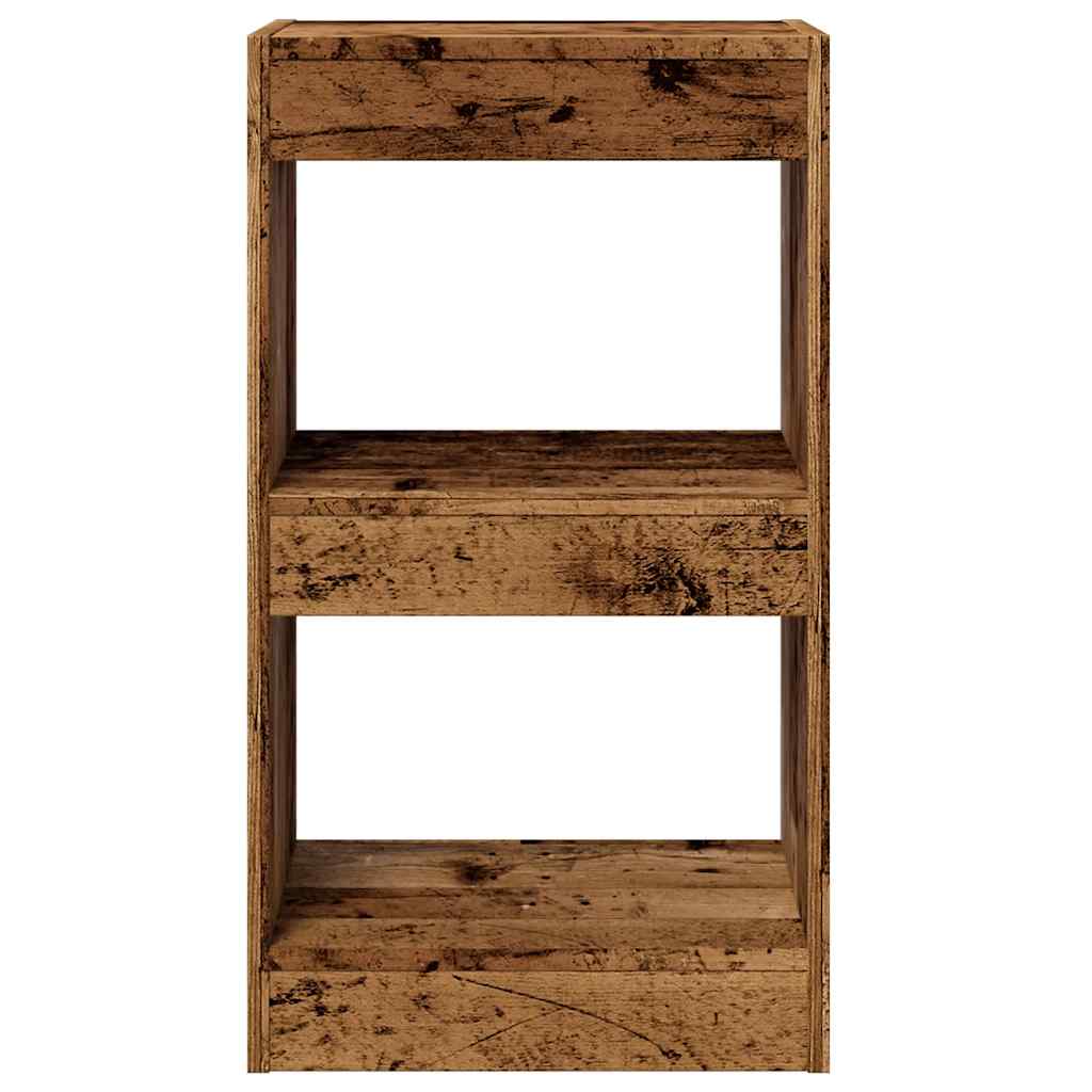 vidaXL Bibliothèque/séparateur de pièce aspect bois de récupération 40x30x72 cm