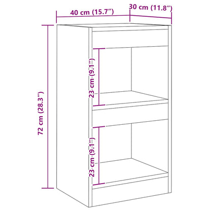 vidaXL Bücherregal/Raumteiler Artisan-Eiche 40x30x72 cm
