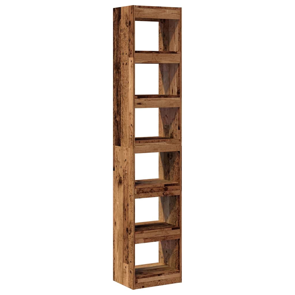 vidaXL Bibliothèque/séparateur de pièce aspect bois de récupération 40x30x198 cm