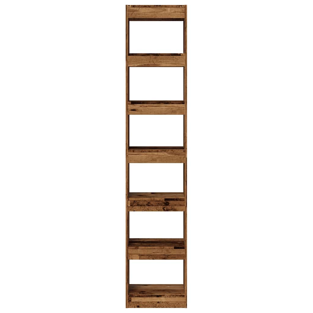vidaXL Bibliothèque/séparateur de pièce aspect bois de récupération 40x30x198 cm