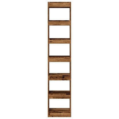 vidaXL Bibliothèque/séparateur de pièce aspect bois de récupération 40x30x198 cm