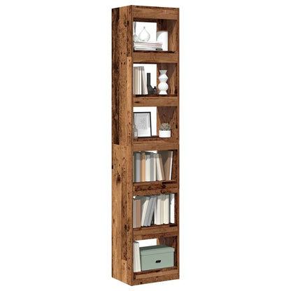 vidaXL Bibliothèque/séparateur de pièce aspect bois de récupération 40x30x198 cm
