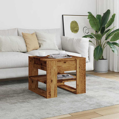 vidaXL Table basse aspect bois de récupération 55,5x55x45 cm Bois d'ingénierie