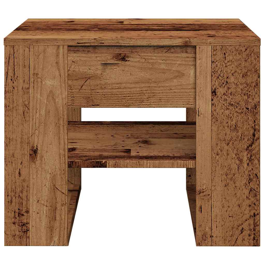 vidaXL Table basse aspect bois de récupération 55,5x55x45 cm Bois d'ingénierie
