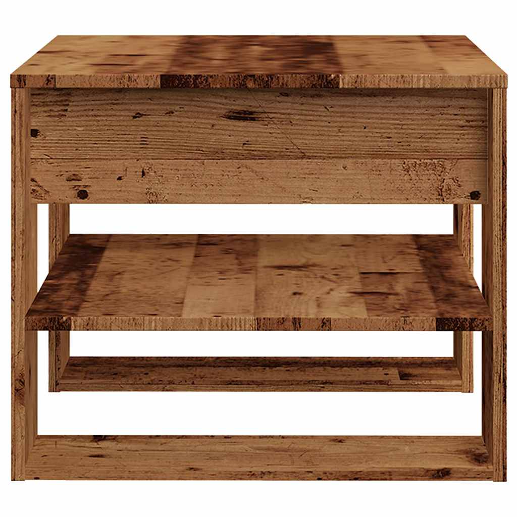 vidaXL Table basse aspect bois de récupération 55,5x55x45 cm Bois d'ingénierie