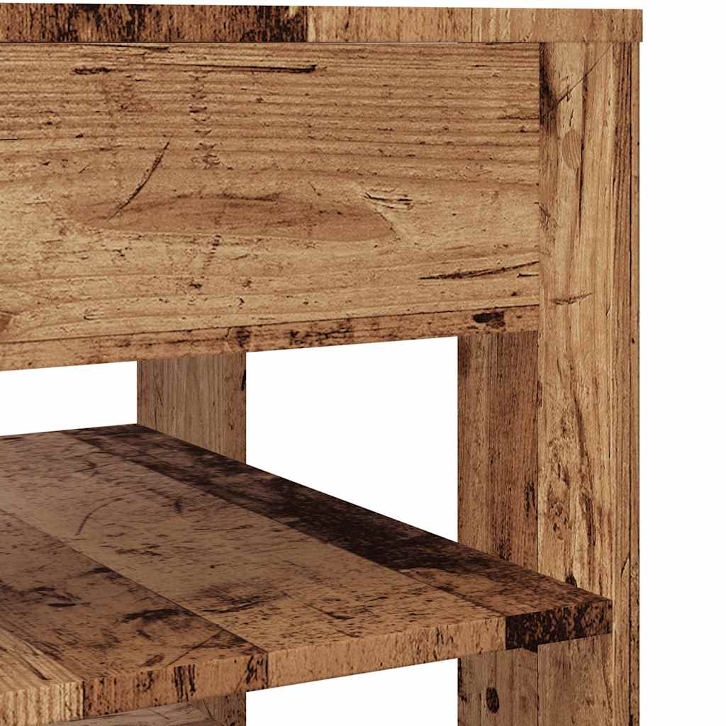vidaXL Table basse aspect bois de récupération 55,5x55x45 cm Bois d'ingénierie