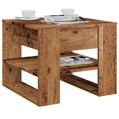 vidaXL Table basse aspect bois de récupération 55,5x55x45 cm Bois d'ingénierie