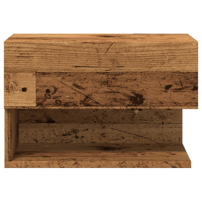 vidaXL Tables de chevet murales 2 pcs aspect bois de récupération