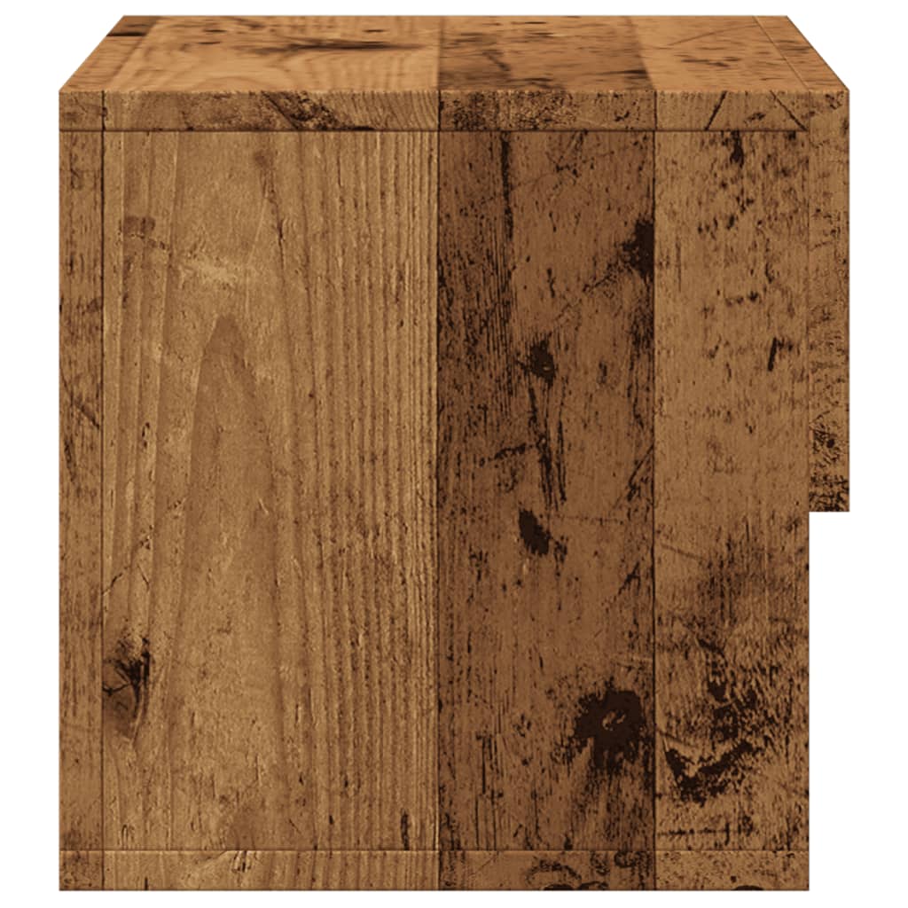 vidaXL Tables de chevet murales 2 pcs aspect bois de récupération