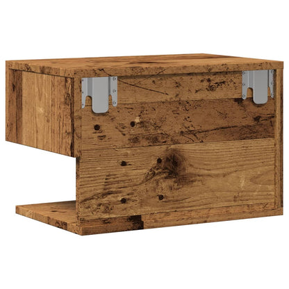 vidaXL Tables de chevet murales 2 pcs aspect bois de récupération