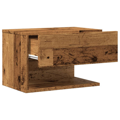vidaXL Tables de chevet murales 2 pcs aspect bois de récupération