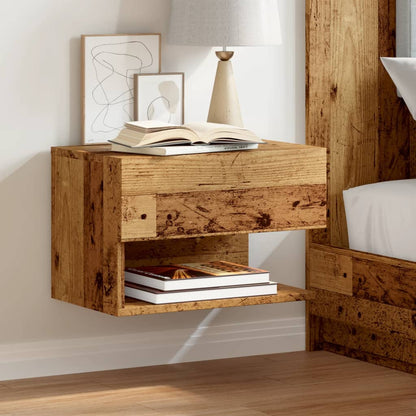 vidaXL Tables de chevet murales 2 pcs aspect bois de récupération