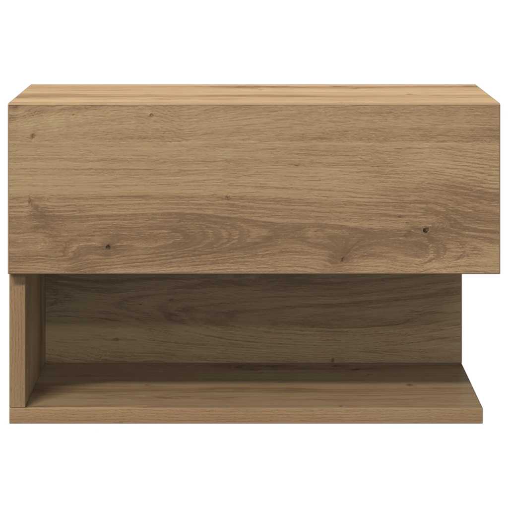 vidaXL Tables de chevet murales 2 pcs Chêne artisan