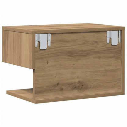 vidaXL Tables de chevet murales 2 pcs Chêne artisan