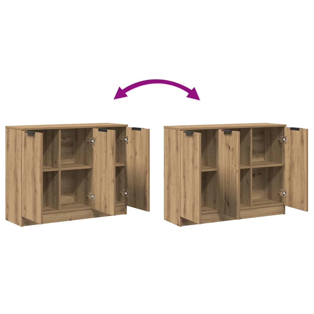 vidaXL Sideboard Artisan-Eiche 90,5x30x70 cm Holzwerkstoff