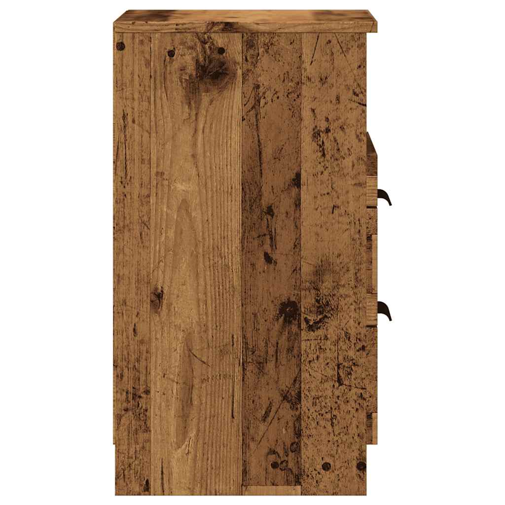 vidaXL Table de chevet aspect bois recyclé 40x36x65 cm Bois d'ingénierie