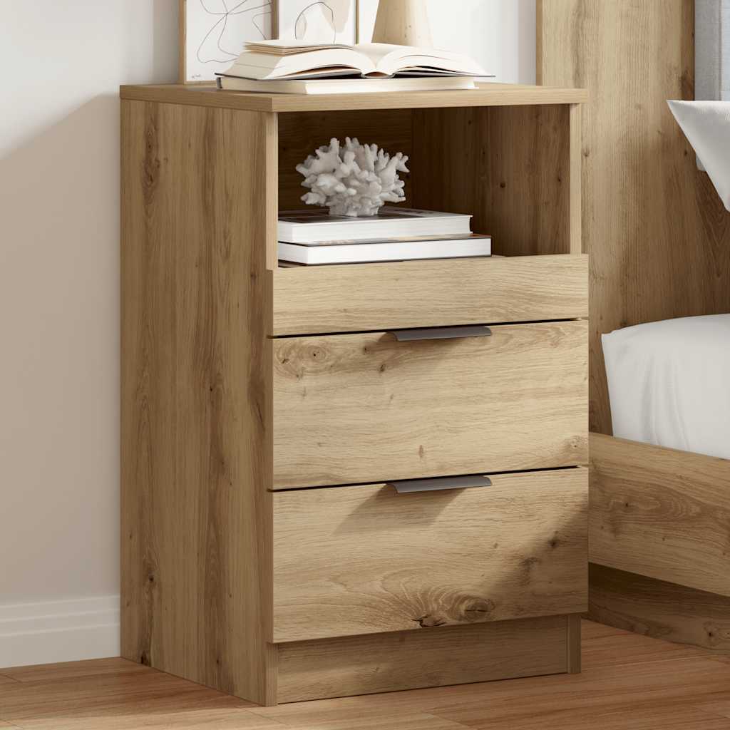 vidaXL Table de chevet chêne artisan 40x36x65 cm bois d'ingénierie