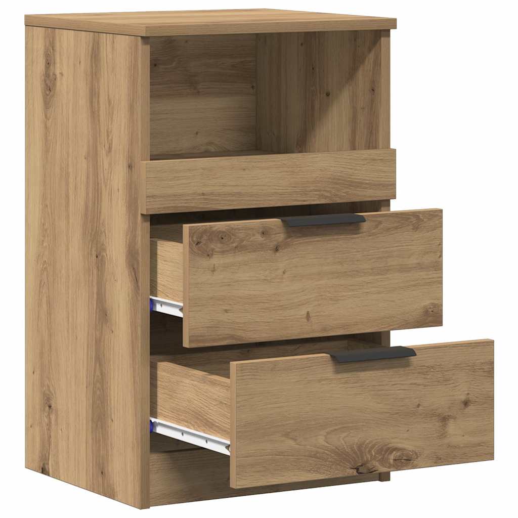 vidaXL Tables de chevet 2 pcs Chêne artisanal 40x36x65 cm Bois d'ingénierie