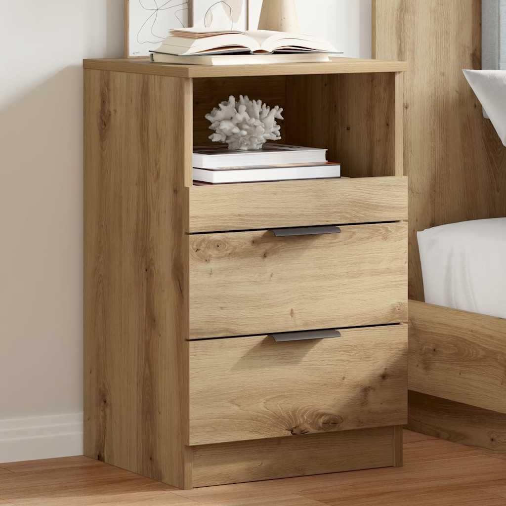 vidaXL Tables de chevet 2 pcs Chêne artisanal 40x36x65 cm Bois d'ingénierie