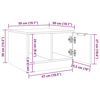vidaXL Couchtisch Altholz-Optik 50x50x36 cm Holzwerkstoff